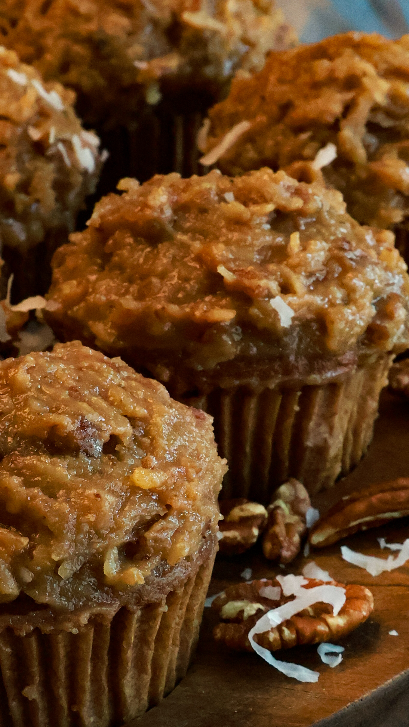 German chocolate cupcakes made by LAL ST